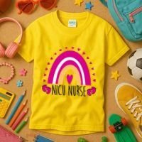 Nicu Nurse Rainbow Kids T-Shirt thumb 3