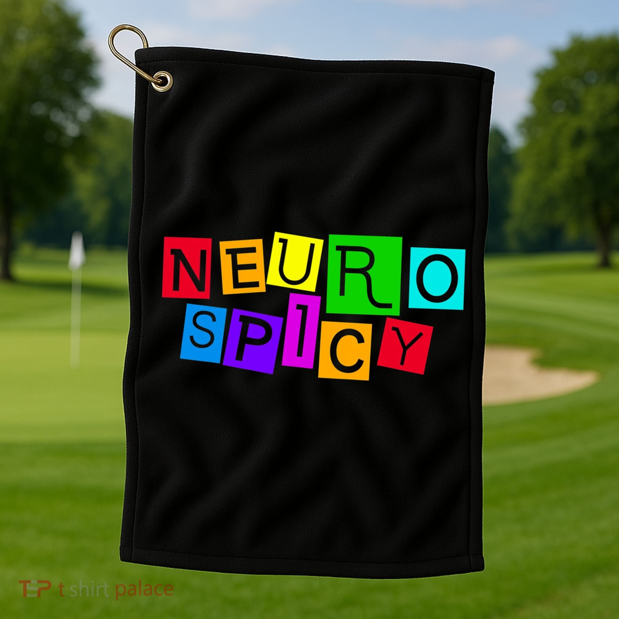Neurospicy Neuro Spicy Neurodiversity Neurodivergent Golf Towel