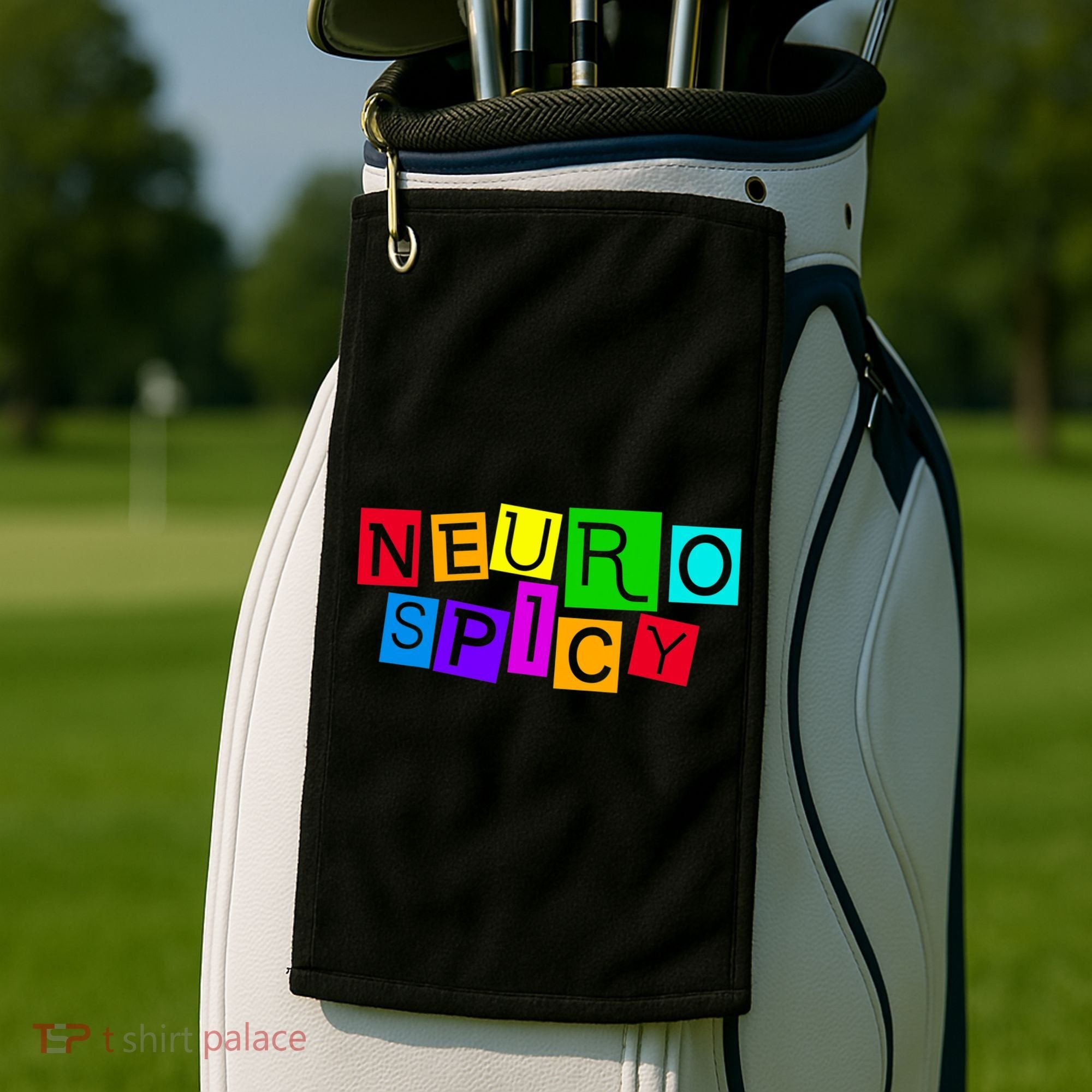 Neurospicy Neuro Spicy Neurodiversity Neurodivergent Golf Towel