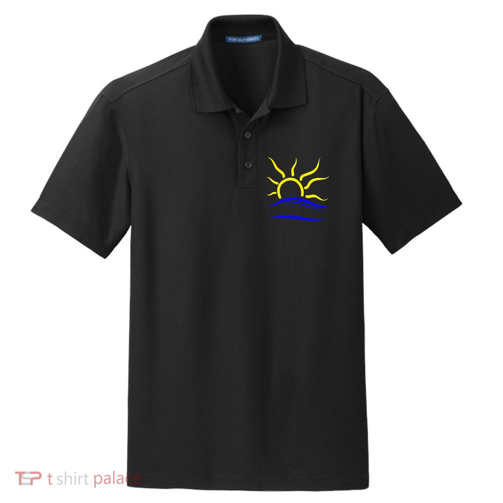 Naturist Nudist Symbol Dry Zone Grid Polo