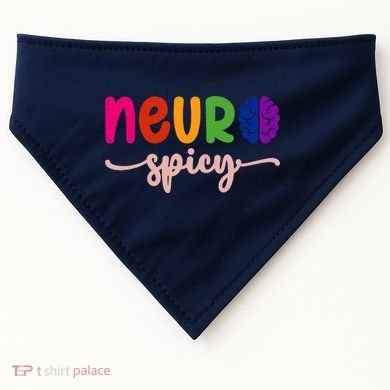 Neurospicy Neuro Spicy Neurotypical Neurodiversity Adhd USA-Made Doggie Bandana