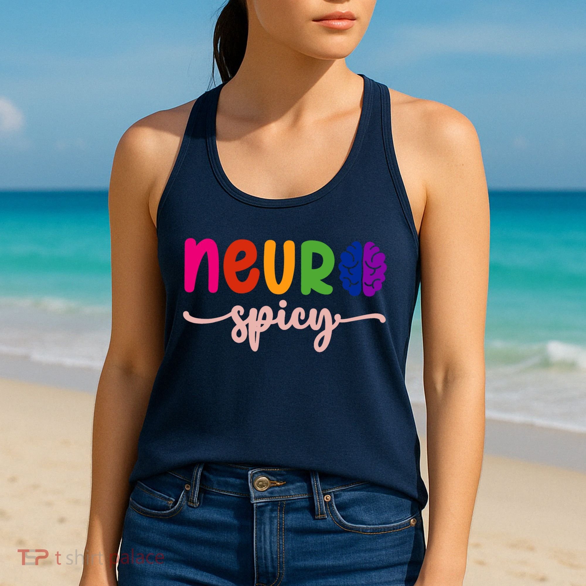 Neurospicy Neuro Spicy Neurotypical Neurodiversity Adhd Women's Tank Top