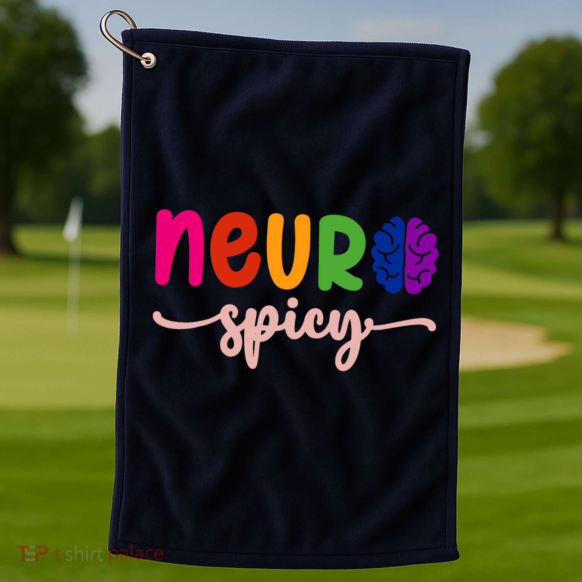 Neurospicy Neuro Spicy Neurotypical Neurodiversity Adhd Golf Towel