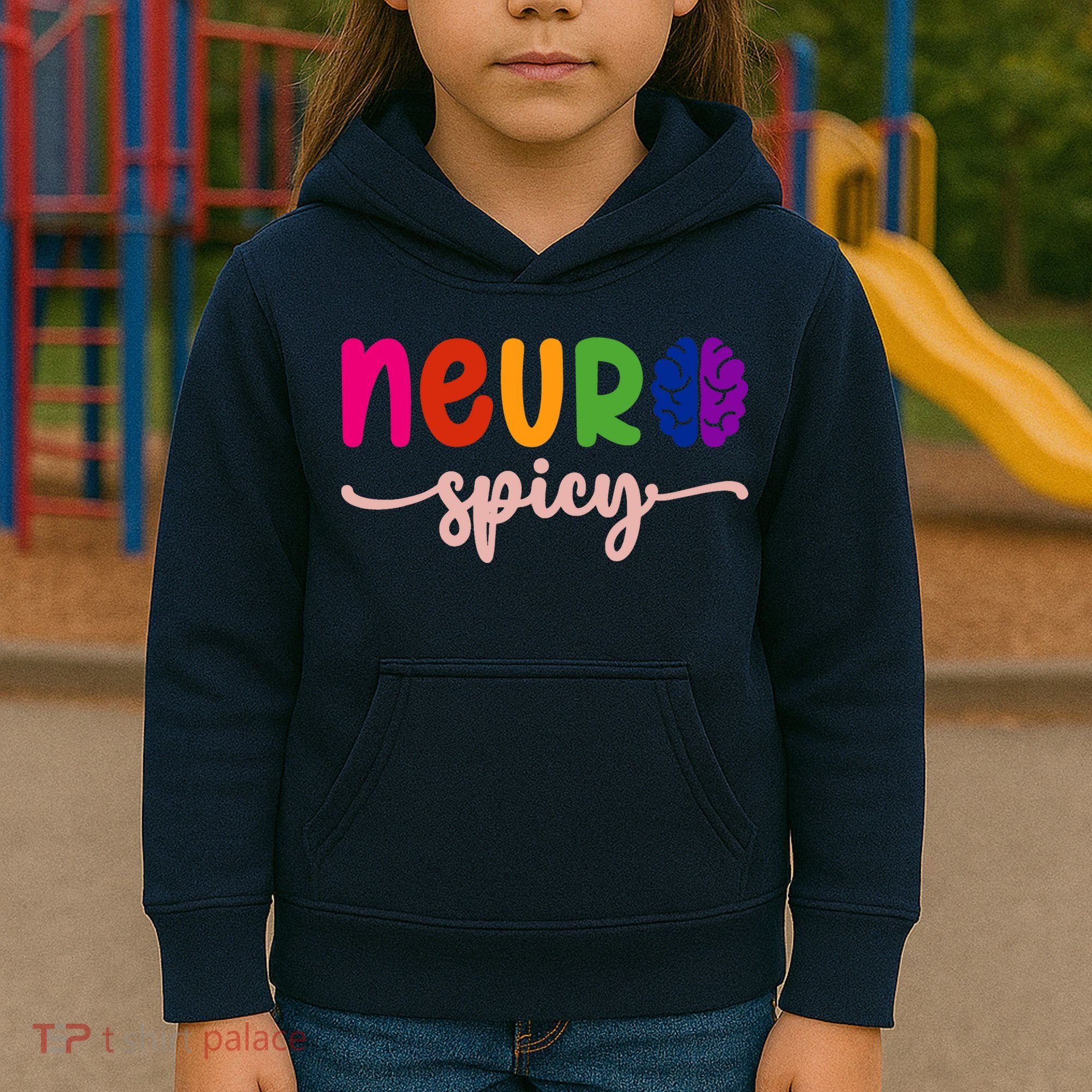 Neurospicy Neuro Spicy Neurotypical Neurodiversity Adhd Kids Hoodie