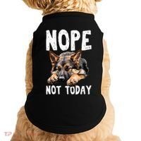 Nope Not Today Lazy Dog Funny German Shepherd Doggie Tank thumb 0