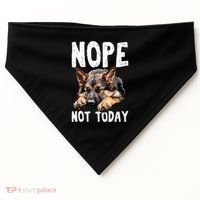 Nope Not Today Lazy Dog Funny German Shepherd USA-Made Doggie Bandana thumb 0