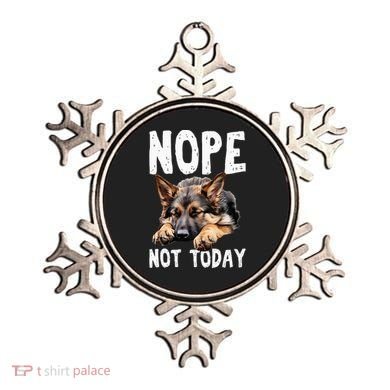 Nope Not Today Lazy Dog Funny German Shepherd Ornament