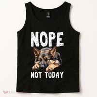 Nope Not Today Lazy Dog Funny German Shepherd Tank Top thumb 2