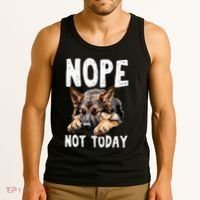 Nope Not Today Lazy Dog Funny German Shepherd Tank Top thumb 3