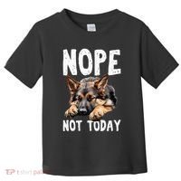 Nope Not Today Lazy Dog Funny German Shepherd Toddler T-Shirt thumb 0