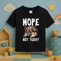 Nope Not Today Lazy Dog Funny German Shepherd Toddler T-Shirt thumb 3