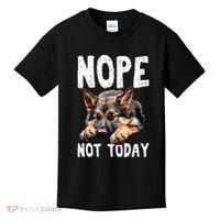 Nope Not Today Lazy Dog Funny German Shepherd Kids T-Shirt thumb 0