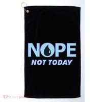 Nope Not Today Magic Tcg Blue Funny Golf Towel thumb 0