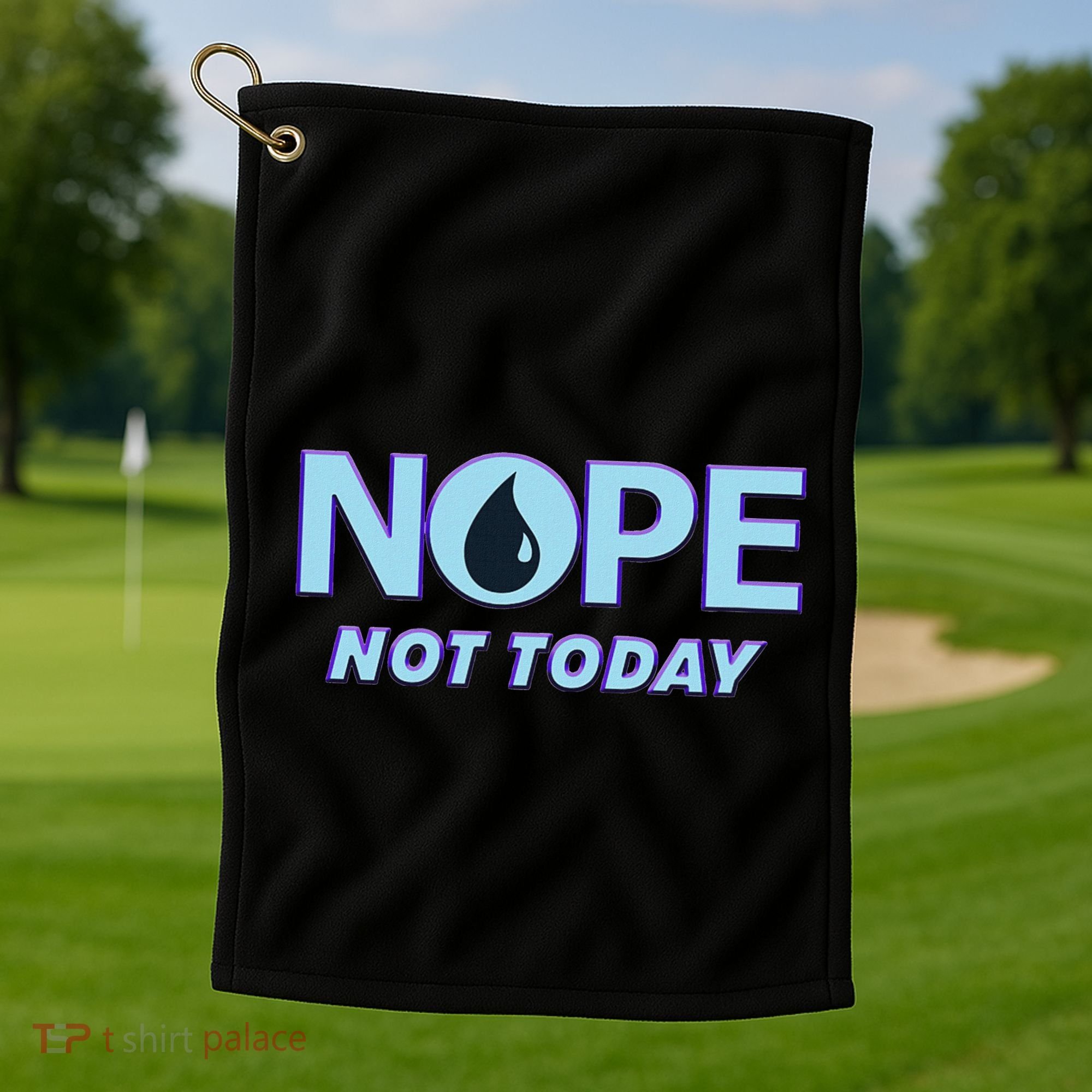 Nope Not Today Magic Tcg Blue Funny Golf Towel