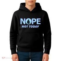 Nope Not Today Magic Tcg Blue Funny Kids Hoodie thumb 4