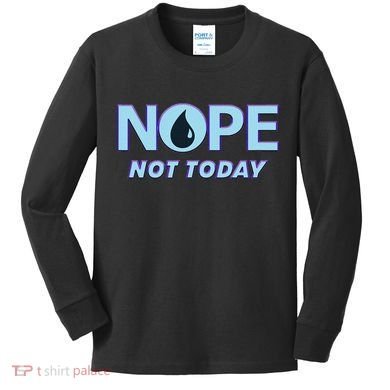Nope Not Today Magic Tcg Blue Funny Kids Long Sleeve Shirt