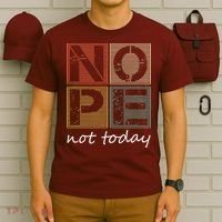 Nope Not Today Funny Sayings Vintage Graphic T-Shirt thumb 6