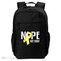Nope Not Today Sarcoma Bone Cancer Yellow Support Ribbon Cool Gift Backpack thumb 0