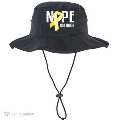 Nope Not Today Sarcoma Bone Cancer Yellow Support Ribbon Cool Gift Bucket Hat