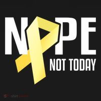 Nope Not Today Sarcoma Bone Cancer Yellow Support Ribbon Cool Gift Bucket Hat thumb 4