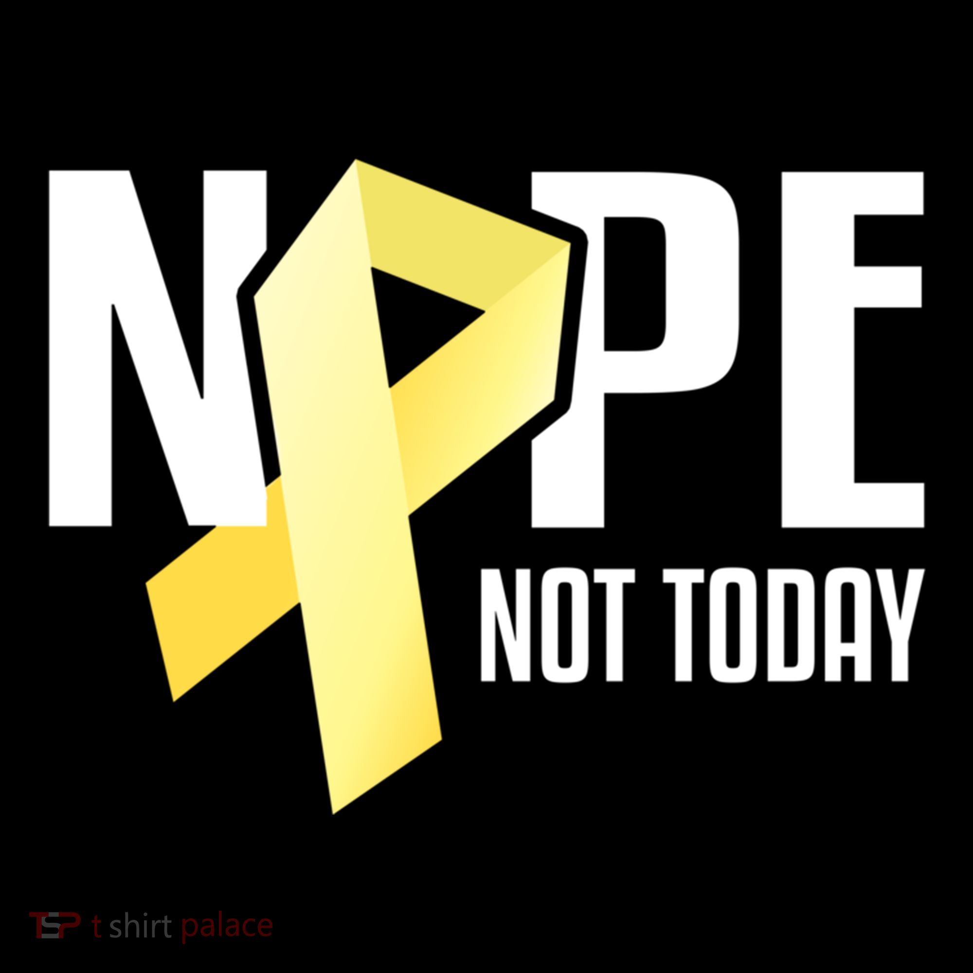 Nope Not Today Sarcoma Bone Cancer Yellow Support Ribbon Cool Gift Ornament