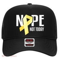 Nope Not Today Sarcoma Bone Cancer Yellow Support Ribbon Cool Gift Hat thumb 0