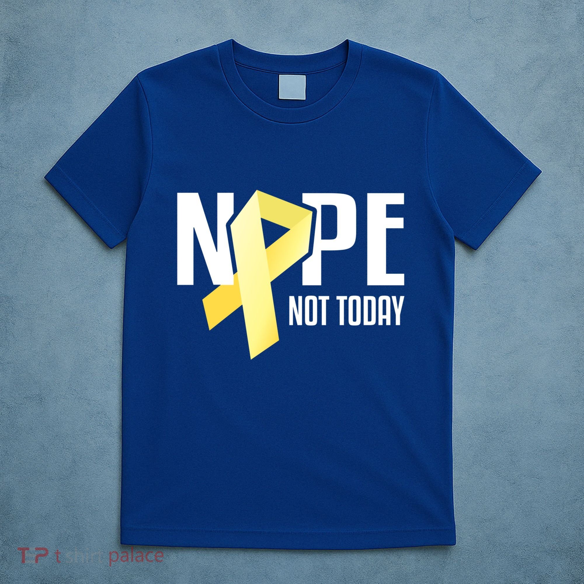 Nope Not Today Sarcoma Bone Cancer Yellow Support Ribbon Cool Gift T-Shirt