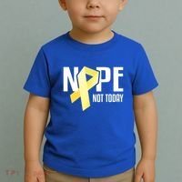 Nope Not Today Sarcoma Bone Cancer Yellow Support Ribbon Cool Gift Toddler T-Shirt thumb 2