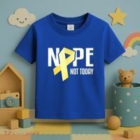 Nope Not Today Sarcoma Bone Cancer Yellow Support Ribbon Cool Gift Toddler T-Shirt thumb 3