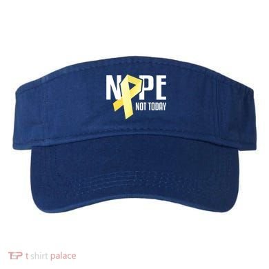 Nope Not Today Sarcoma Bone Cancer Yellow Support Ribbon Cool Gift Visor