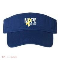 Nope Not Today Sarcoma Bone Cancer Yellow Support Ribbon Cool Gift Visor thumb 0