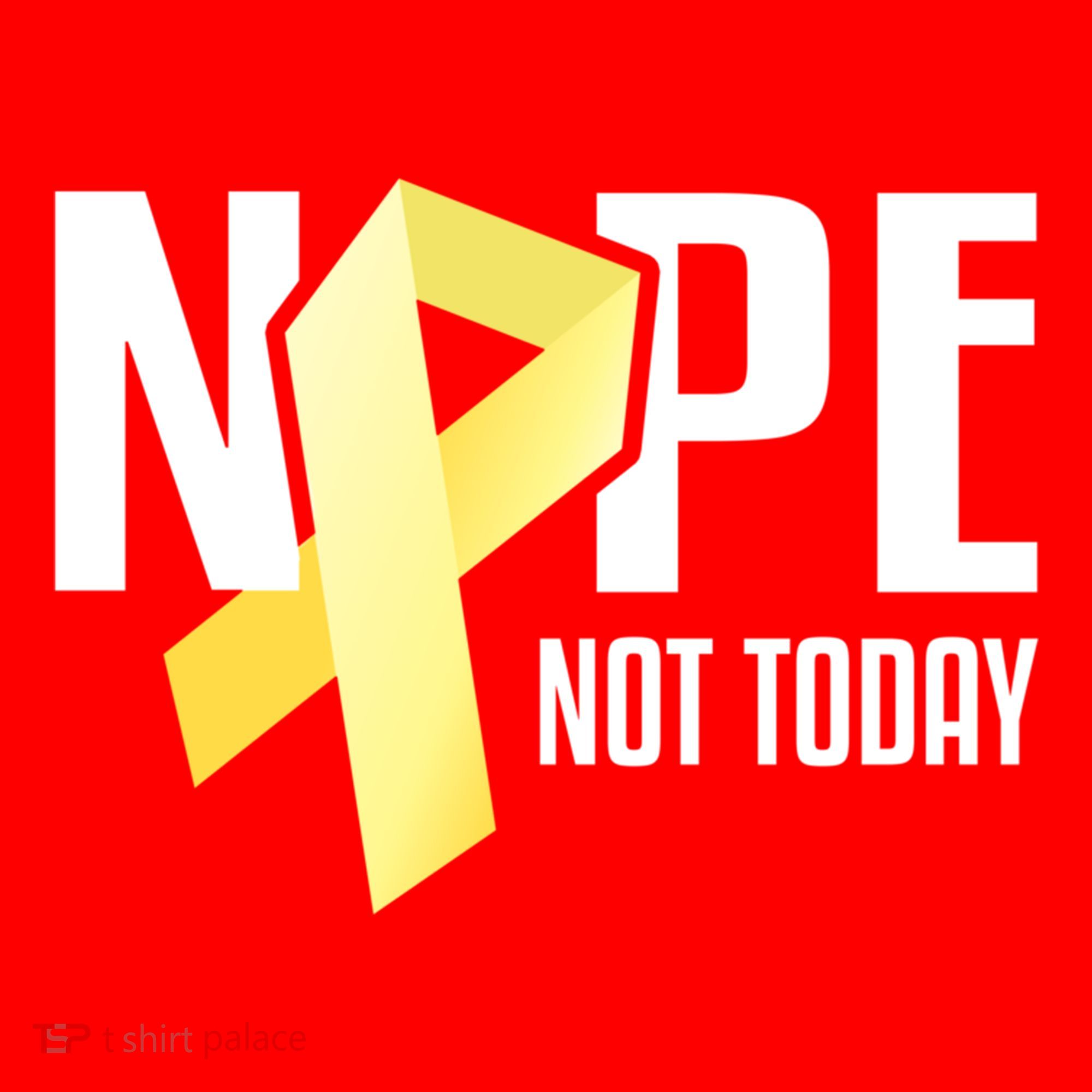 Nope Not Today Sarcoma Bone Cancer Yellow Support Ribbon Cool Gift Santa Hat