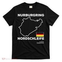 Nurburgring Nordschleife Track Outline Race Fan Funny Quote T-Shirt thumb 0