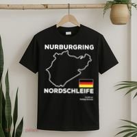 Nurburgring Nordschleife Track Outline Race Fan Funny Quote T-Shirt thumb 2