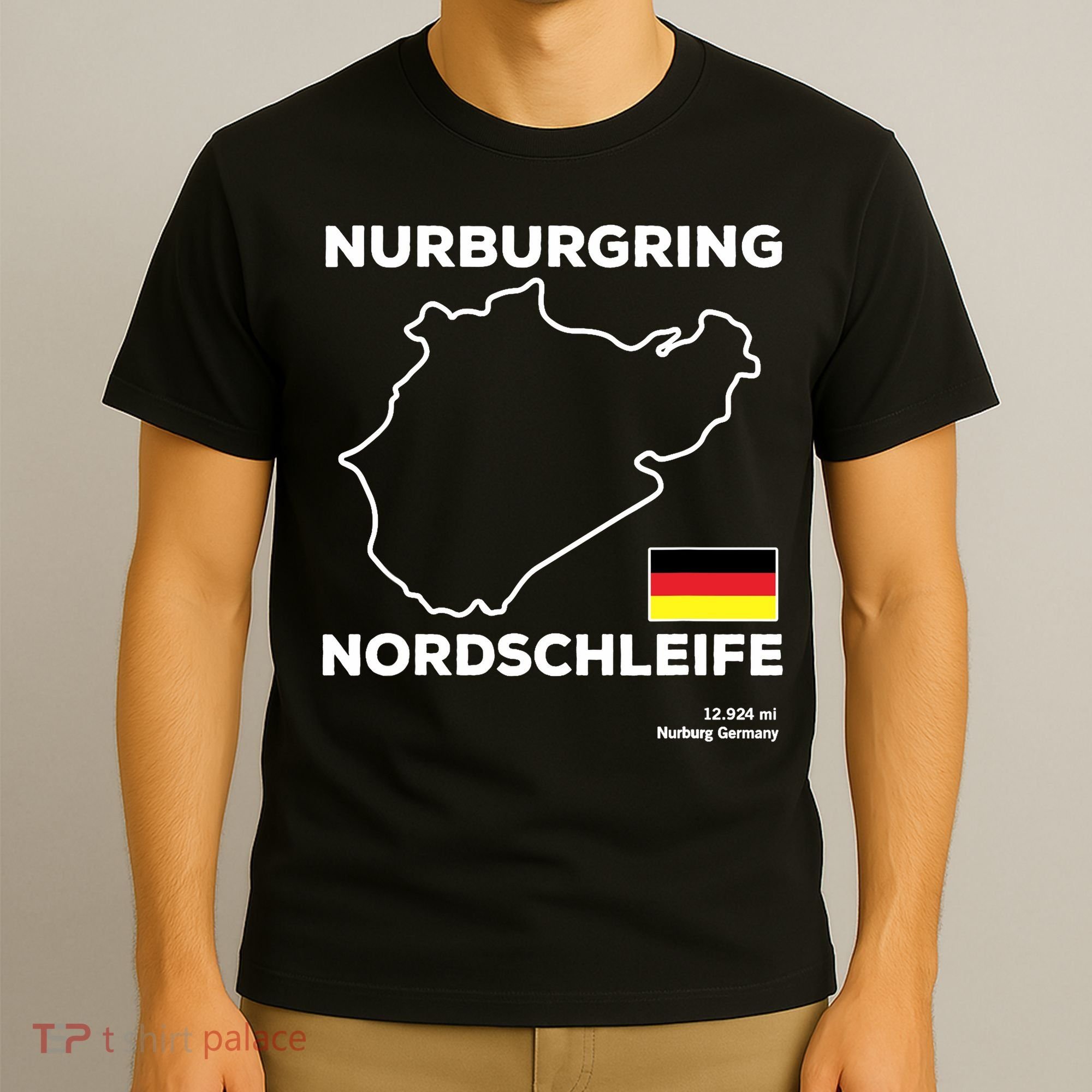 Nurburgring Nordschleife Track Outline Race Fan Funny Quote T-Shirt