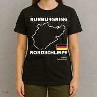 Nurburgring Nordschleife Track Outline Race Fan Funny Quote T-Shirt thumb 4