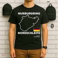 Nurburgring Nordschleife Track Outline Race Fan Funny Quote T-Shirt thumb 6