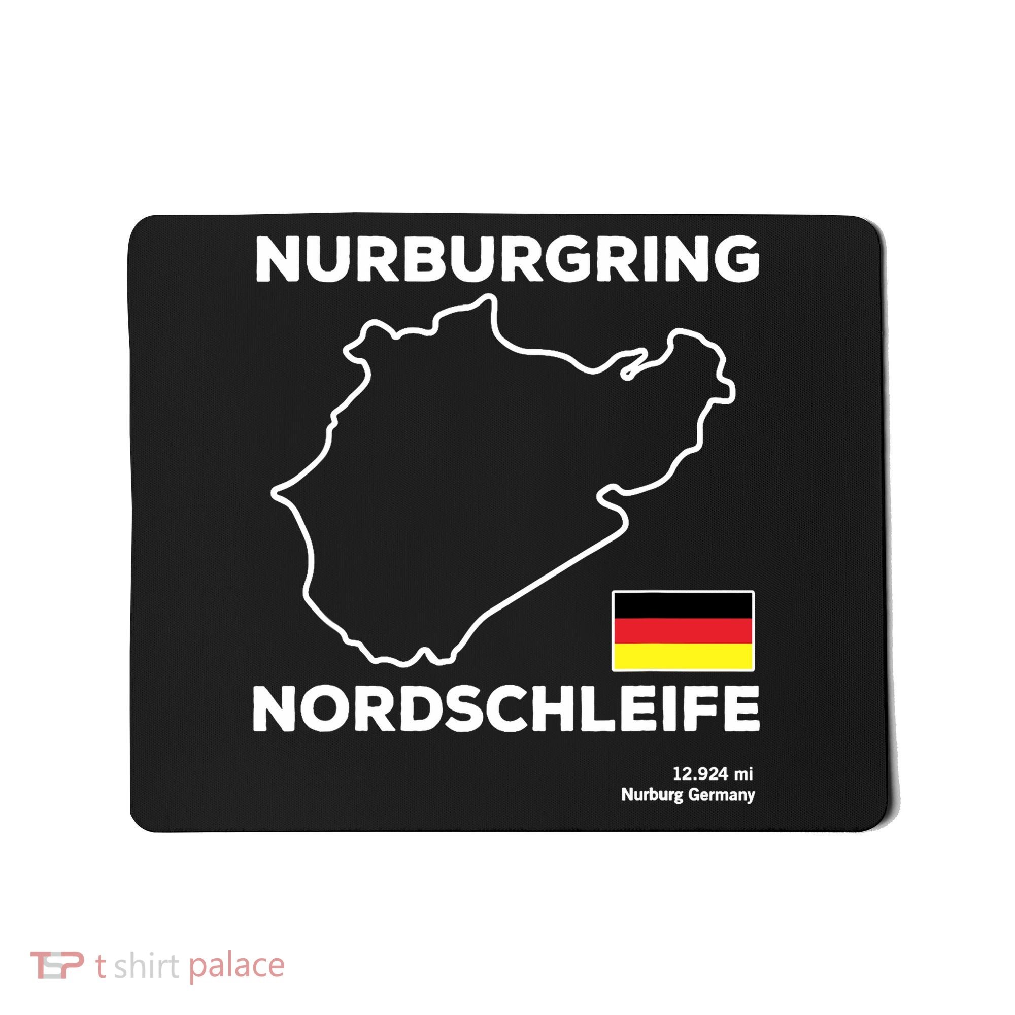 Nurburgring Nordschleife Track Outline Race Fan Funny Quote Mousepad