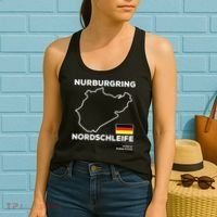Nurburgring Nordschleife Track Outline Race Fan Funny Quote Women's Tank Top thumb 2