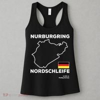 Nurburgring Nordschleife Track Outline Race Fan Funny Quote Women's Tank Top thumb 3