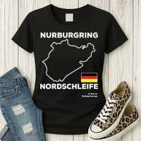 Nurburgring Nordschleife Track Outline Race Fan Funny Quote Women's T-Shirt thumb 3