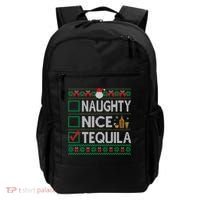 Naughty Nice Tequila Christmas List Tequila Ugly Sweater Gift Backpack thumb 0