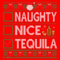 Naughty Nice Tequila Christmas List Tequila Ugly Sweater Gift Santa Hat thumb 1