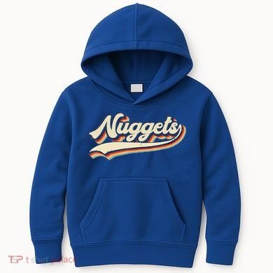 Nuggets Name Vintage Retro Kids Hoodie