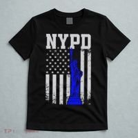 NYPD New York Police Department Statue Of Liberty Distressed T-Shirt thumb 5