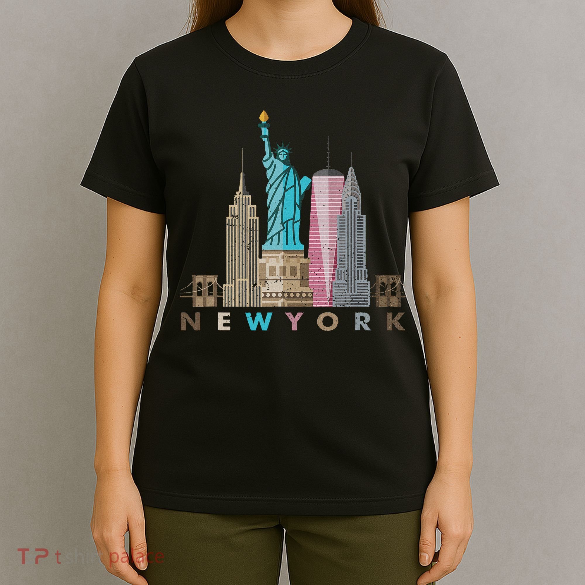 Nyc New York City Skylines Statue Of Liberty T-Shirt
