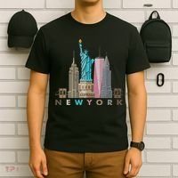 Nyc New York City Skylines Statue Of Liberty T-Shirt thumb 6
