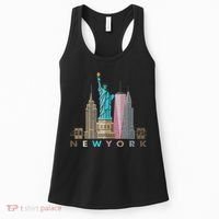 Nyc New York City Skylines Statue Of Liberty Women's Tank Top thumb 0