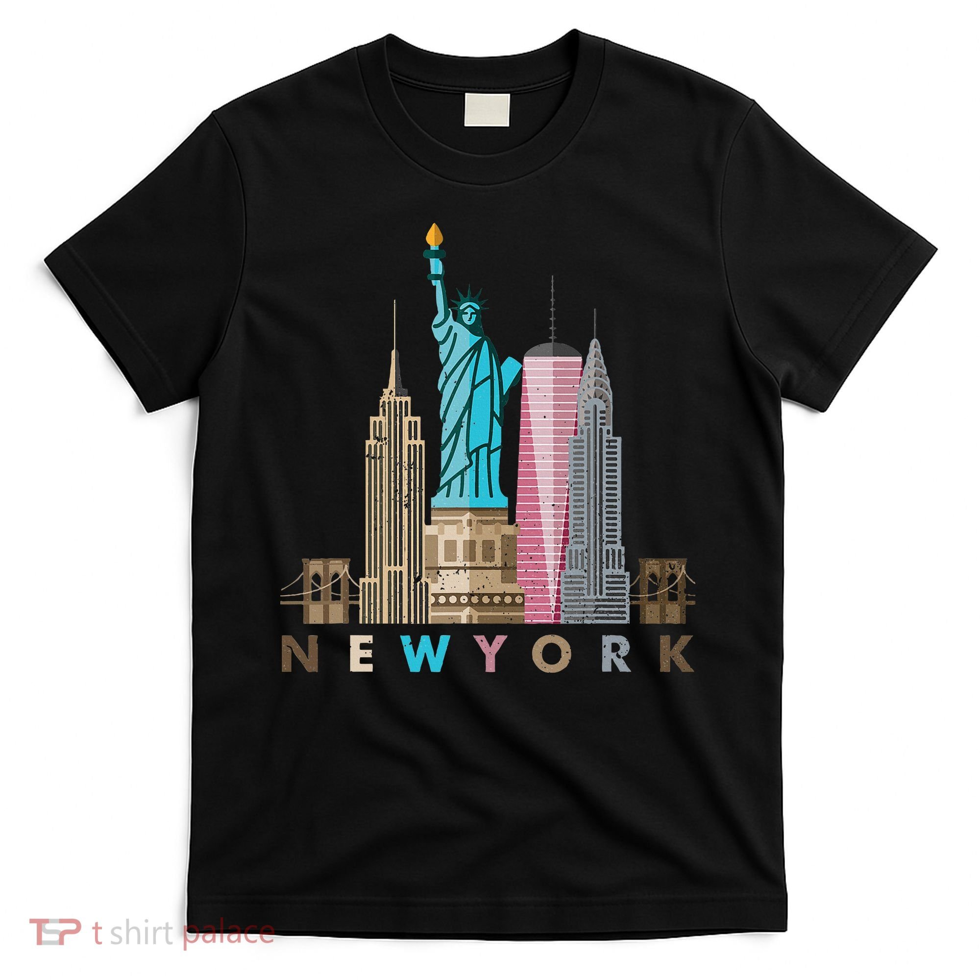 Nyc New York City Skylines Statue Of Liberty T-Shirt