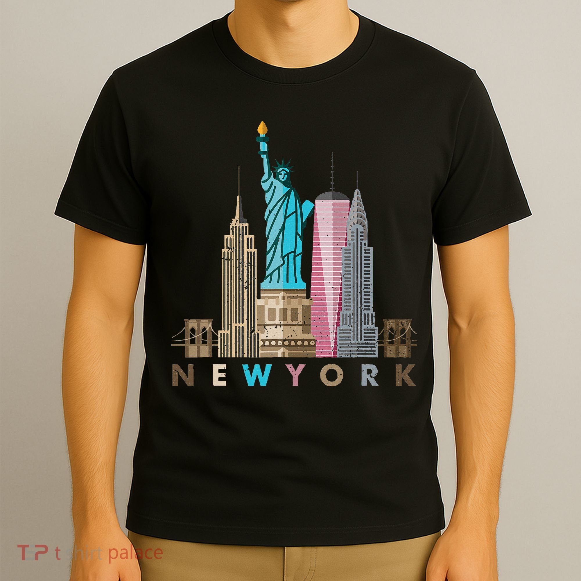 Nyc New York City Skylines Statue Of Liberty T-Shirt